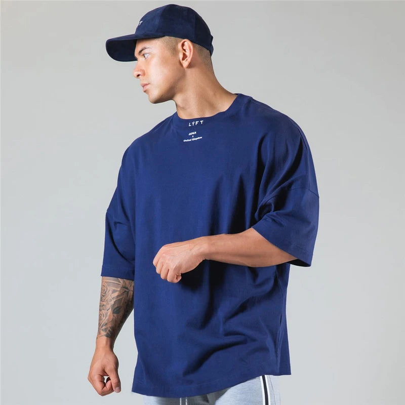 Men's Loose Fit Cotton Gym T-Shirt – M to XXXL