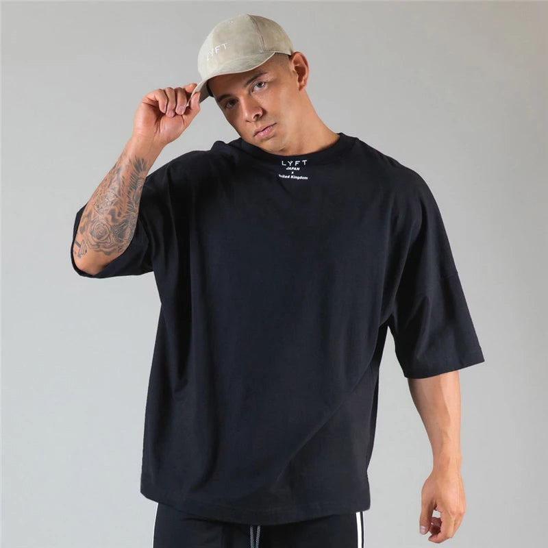 Men's Loose Fit Cotton Gym T-Shirt – M to XXXL