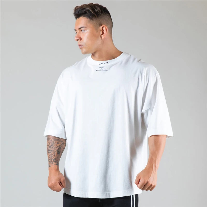 Men's Loose Fit Cotton Gym T-Shirt – M to XXXL