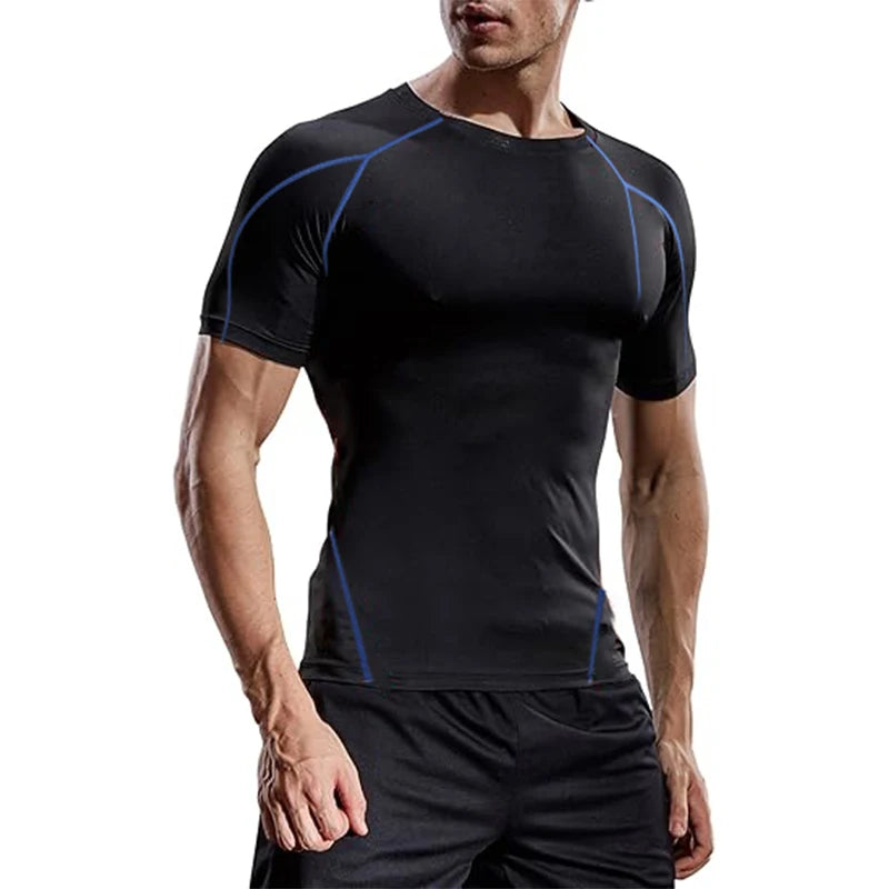 Men’s Summer Compression Running T-Shirt – Athletic Gym Top