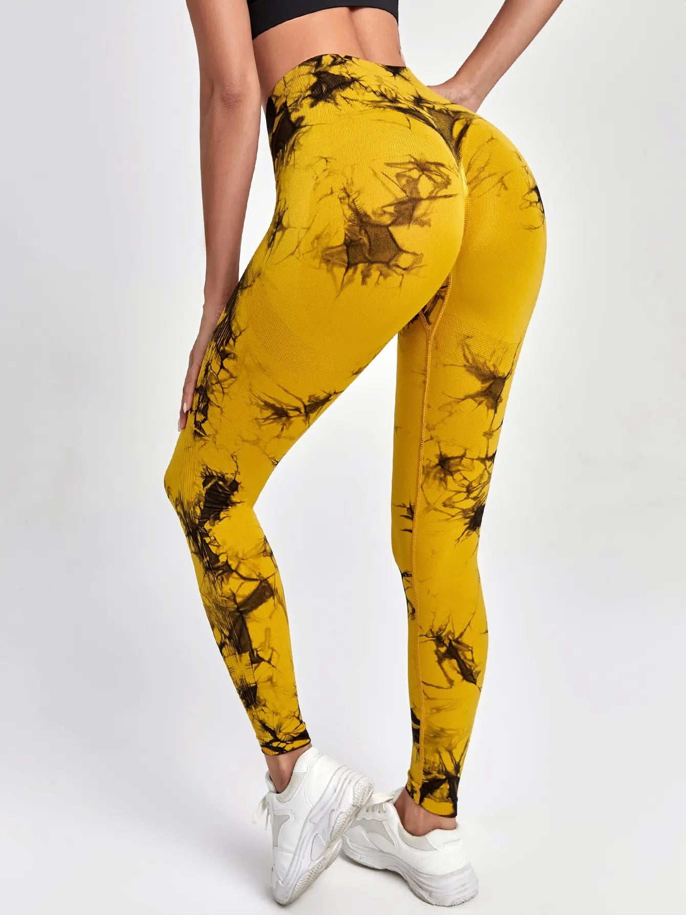 Tie Dye Yoga Pants – High Waist Push Up Leggings for Fitness & Gym