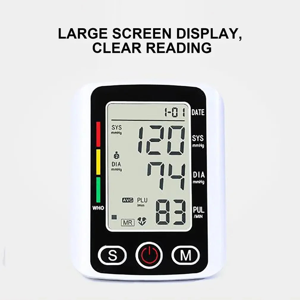 Digital Arm Blood Pressure Monitor – Portable Automatic Tonometer with Heart Rate Tracking