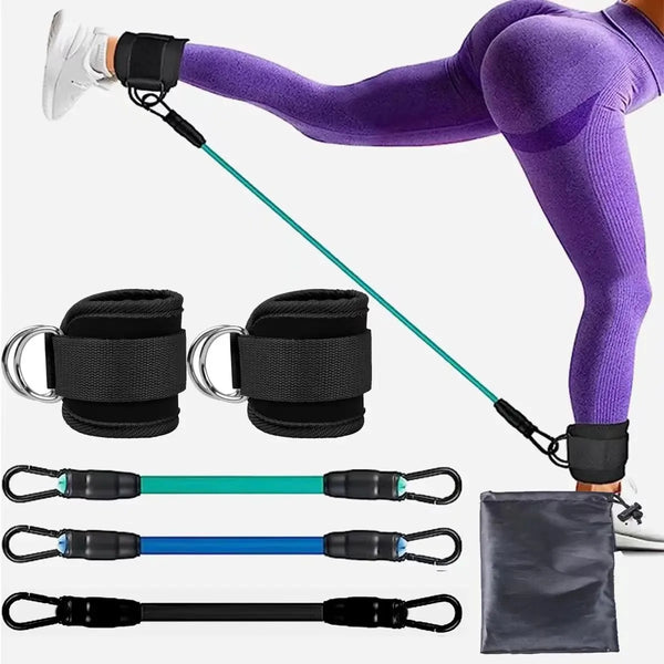 Ankle Strap Resistance Bands – Leg & Glute Trainer for Home Fitness & Yoga