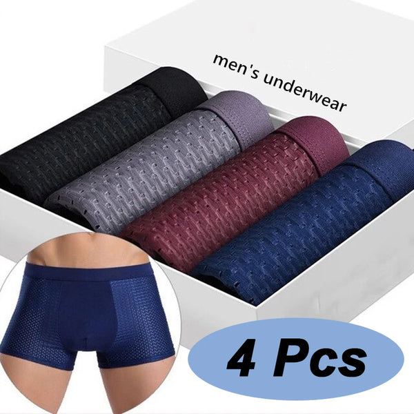 4-Pack Bamboo Men's Boxer Briefs