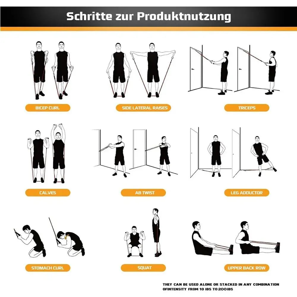 Resistance Bands Set – Tension Pull Ropes for Home Gym & Strength Training