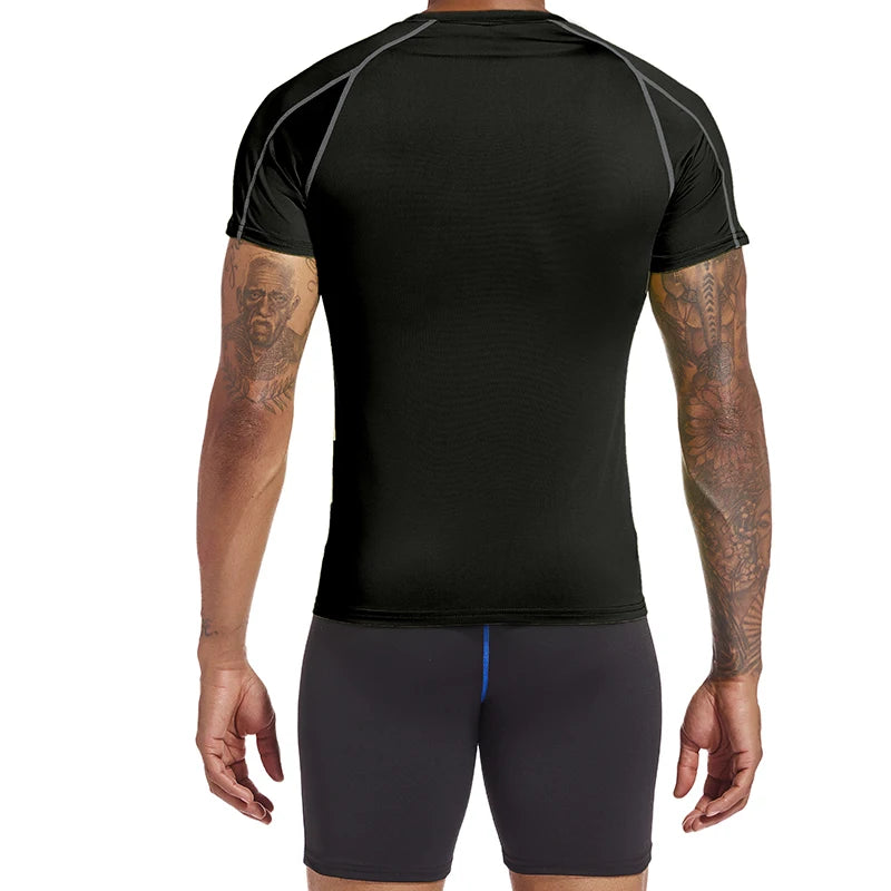 Men’s Summer Compression Running T-Shirt – Athletic Gym Top