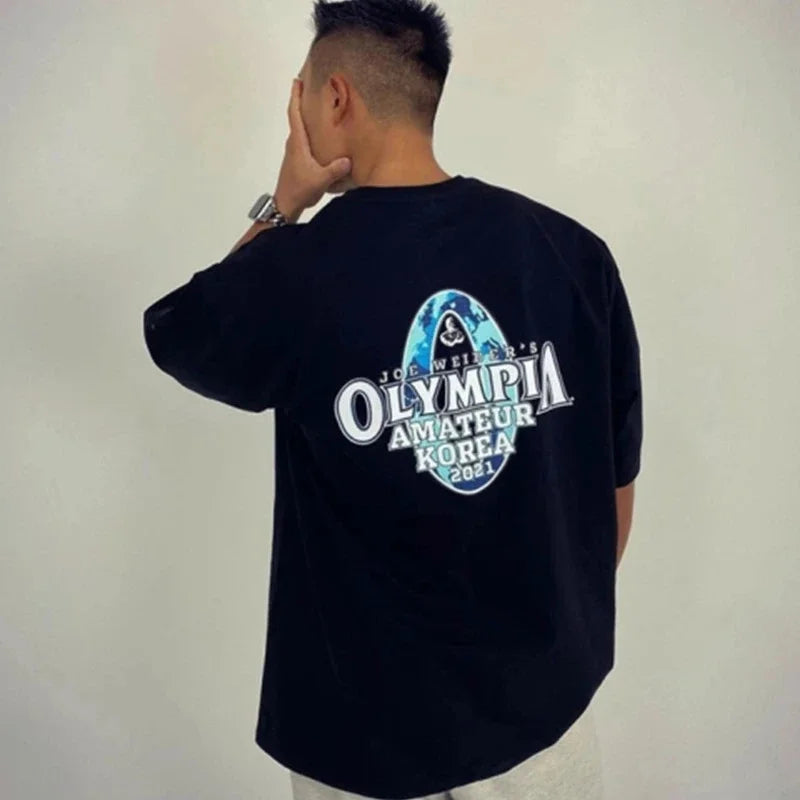 Men's Loose Fit Cotton Gym T-Shirt