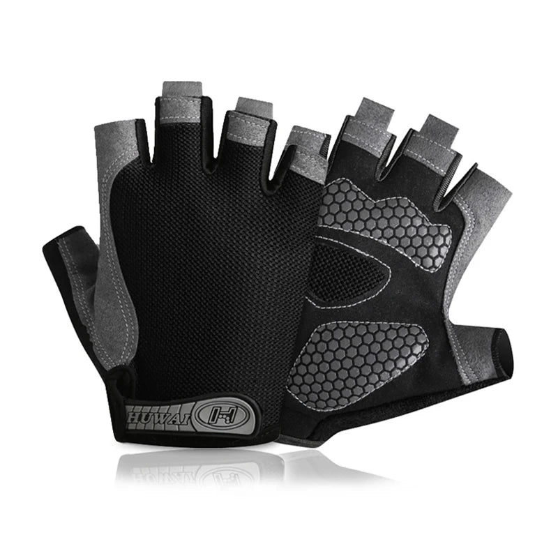 Heavyweight Training Gloves – Half Finger Non-Slip Gloves with Wrist Support
