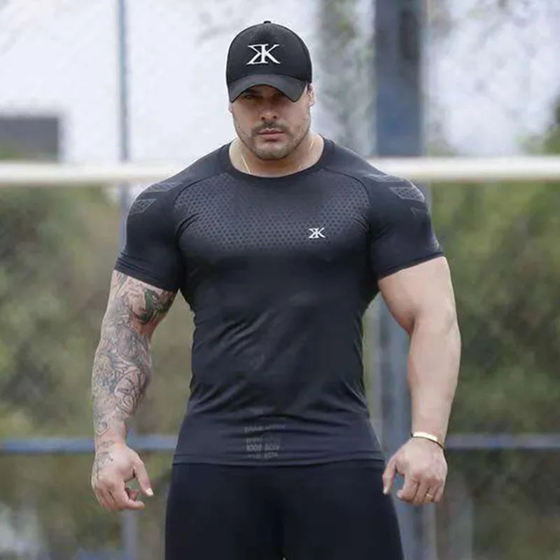 Men's Compression Running T-Shirt – Quick Dry Sports Top