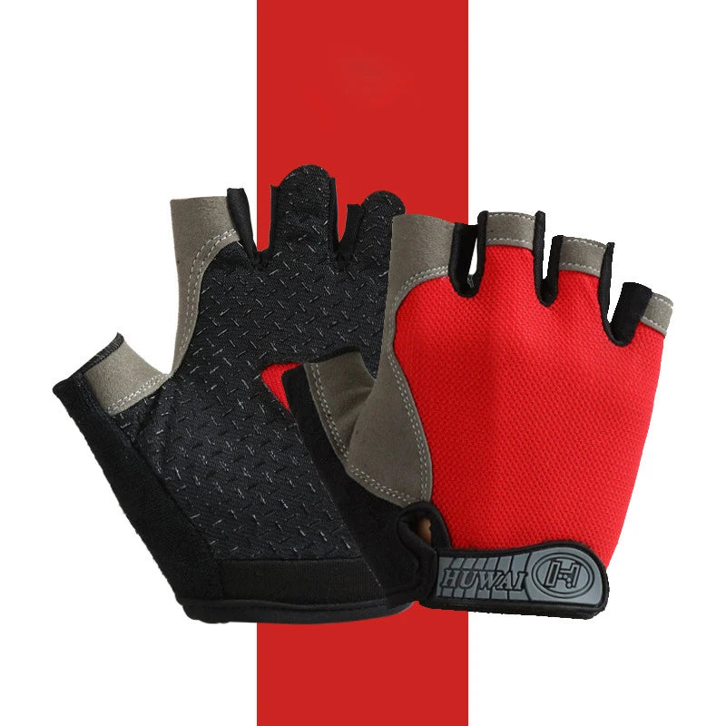 Heavyweight Training Gloves – Half Finger Non-Slip Gloves with Wrist Support