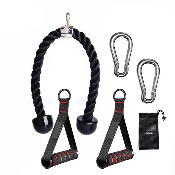 Tricep Push Pull Rope – Face Pull & Cable Handle for Upper Body Workouts