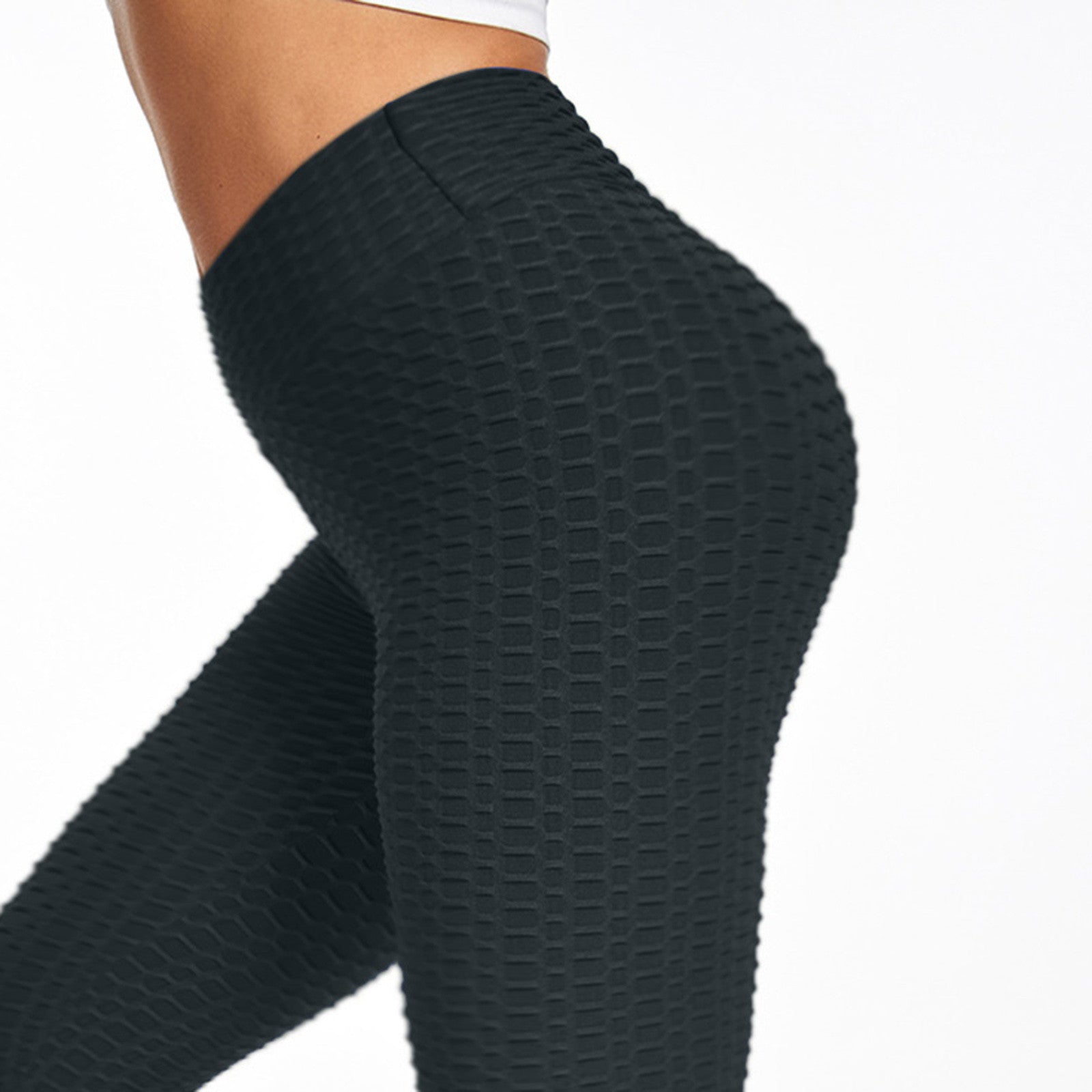 Women's Bubble Hip Lifting Yoga Pants – High-Waisted Flared Fitness Trousers