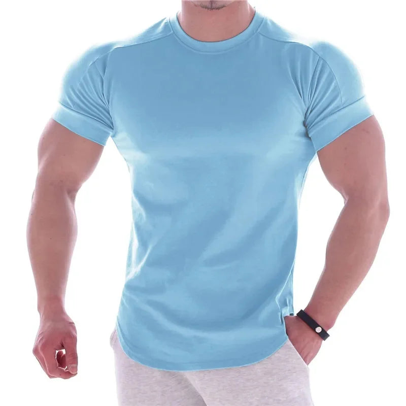 Men’s Quick-Dry Summer Gym T-Shirt – Short Sleeve Sportswear