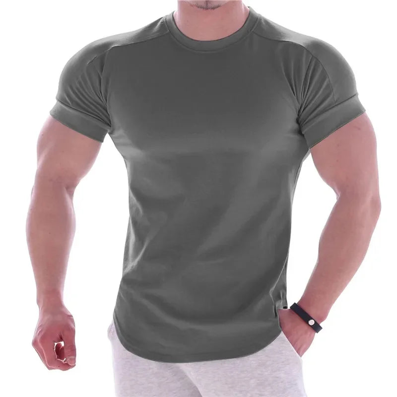 Men’s Quick-Dry Summer Gym T-Shirt – Short Sleeve Sportswear