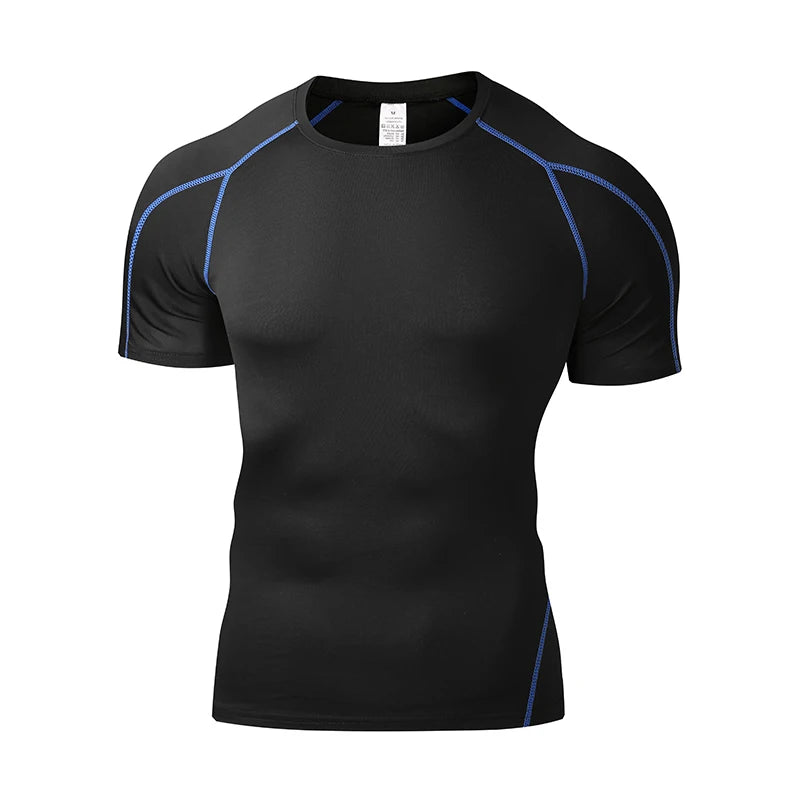 Men’s Summer Compression Running T-Shirt – Athletic Gym Top