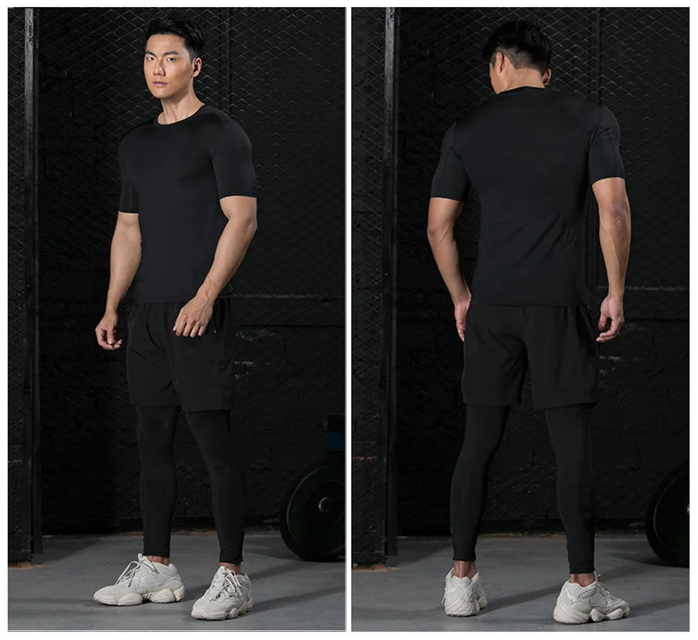 Compression Shirt Men – Quick-Dry Gym & Running Rashguard Tee