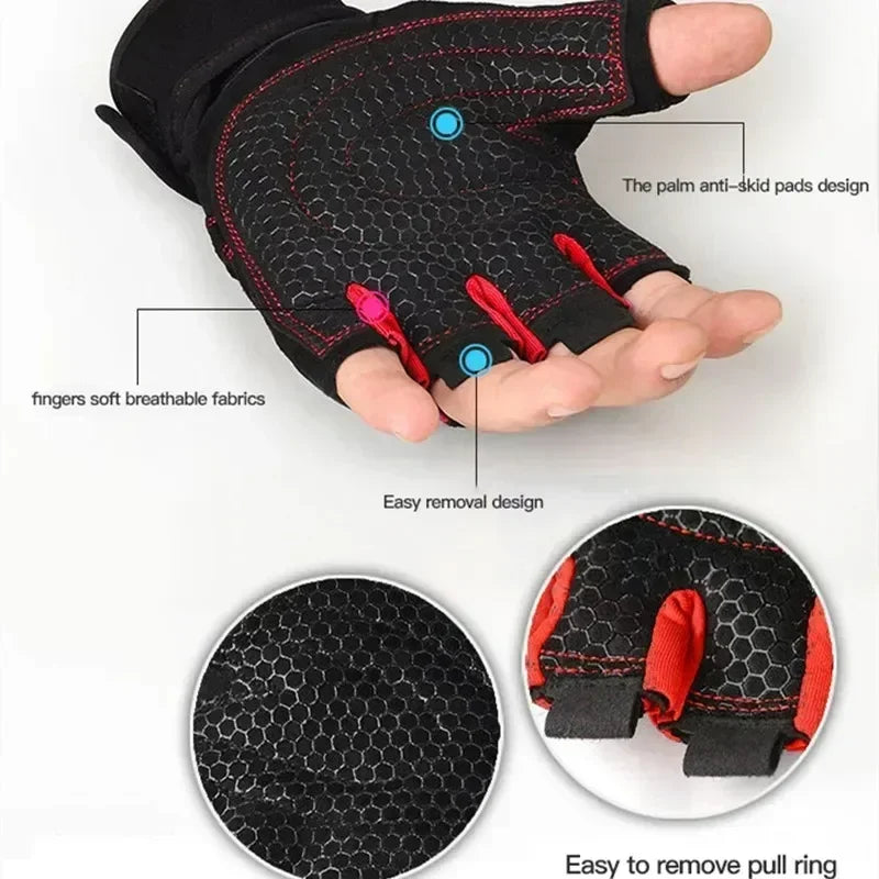 Shockproof Gym Gloves – Weightlifting & Fitness Gloves with Wrist Support