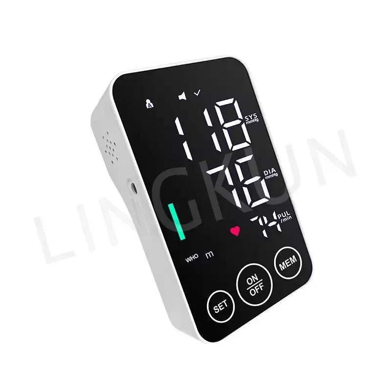 Spanish Voice Digital Arm BP Monitor – LED Display & Big Screen Tonometer