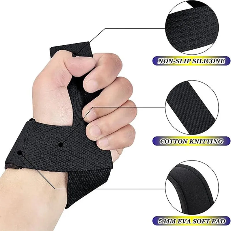 Weightlifting Wrist Straps – Adjustable Grip Support
