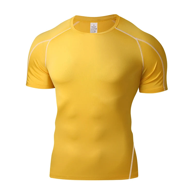 Men’s Summer Compression Running T-Shirt – Athletic Gym Top