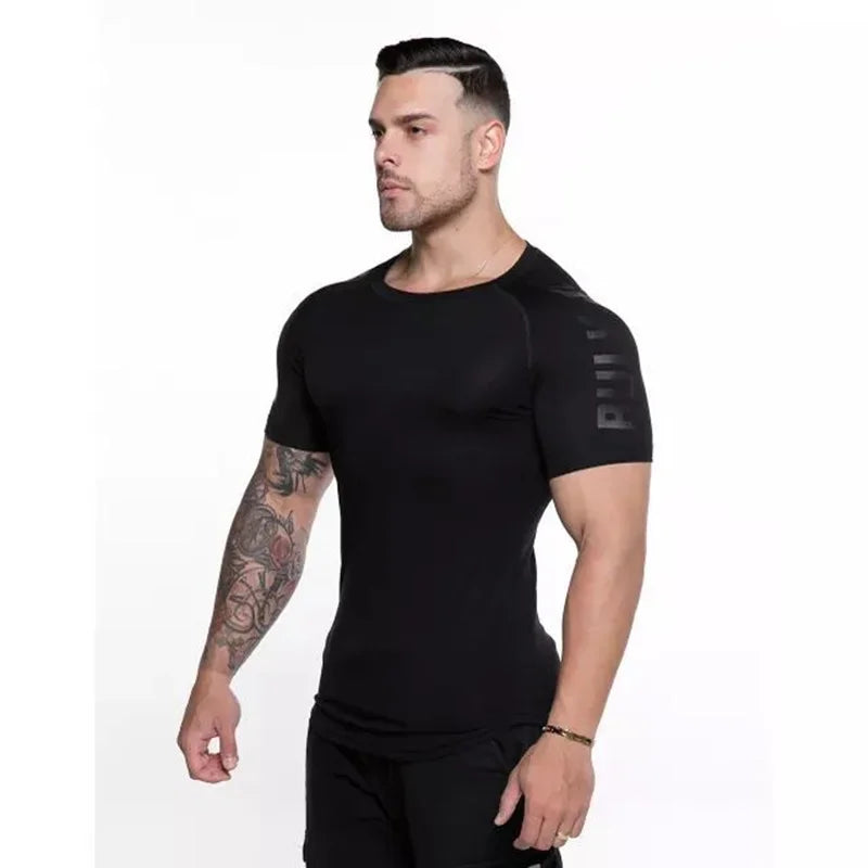 Men's Compression Running T-Shirt – Quick Dry Sports Top