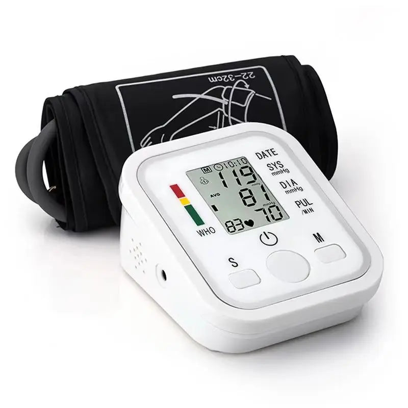 Digital Arm Blood Pressure Monitor – Portable Automatic Tonometer with Heart Rate Tracking