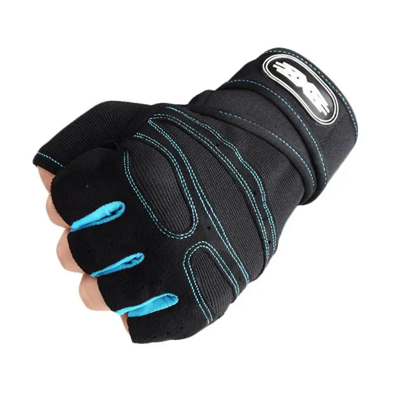Heavyweight Training Gloves – Half Finger Non-Slip Gloves with Wrist Support
