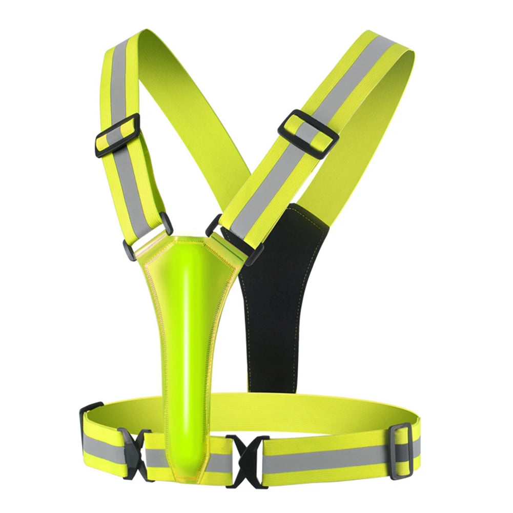 LED Reflective Running Vest – USB Rechargeable