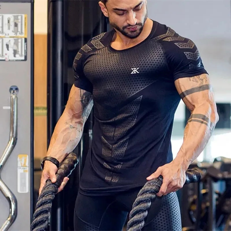 Men's Compression Running T-Shirt – Quick Dry Sports Top