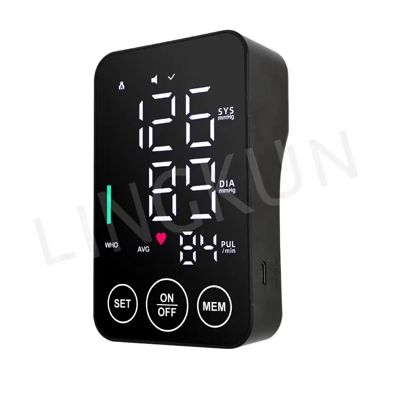 Spanish Voice Digital Arm BP Monitor – LED Display & Big Screen Tonometer