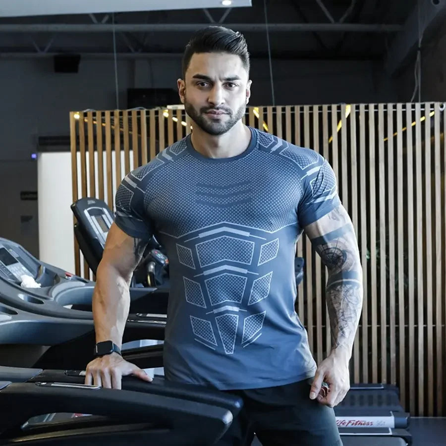 Men's Compression Running T-Shirt – Quick Dry Sports Top