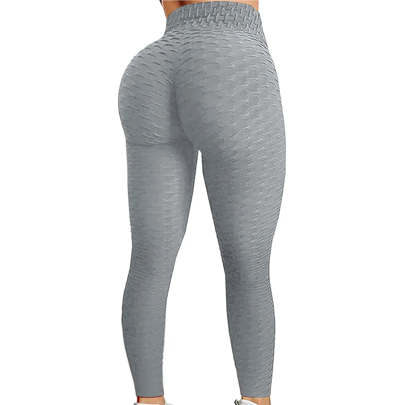 Women's Bubble Hip Lifting Yoga Pants – High-Waisted Flared Fitness Trousers