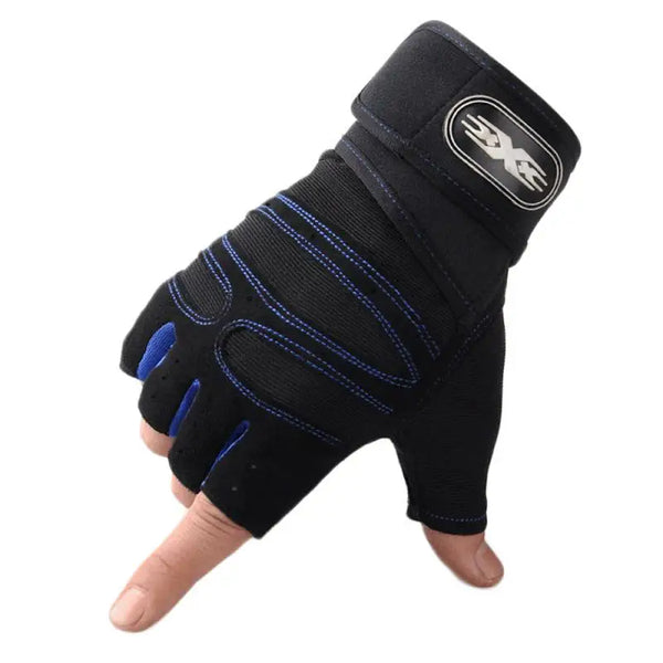 Heavyweight Training Gloves – Half Finger Non-Slip Gloves with Wrist Support