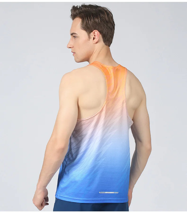 Men’s Ultra-Light Reflective– Sleeveless Quick-Drying Running Tank Top