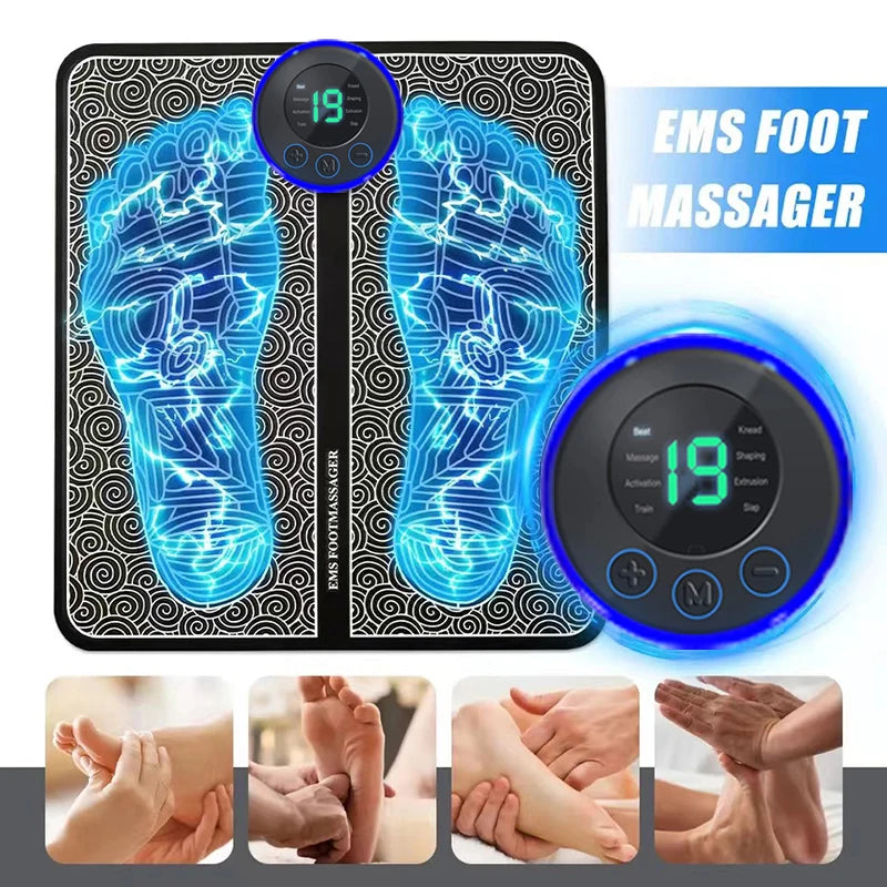 EMS Foot Massager Pad – USB Rechargeable Muscle Stimulator