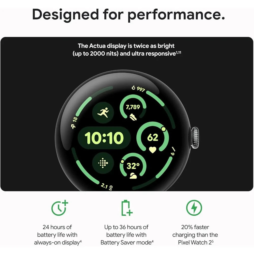 Pixel Watch 3 – Advanced Android Smartwatch with Fitbit Integration