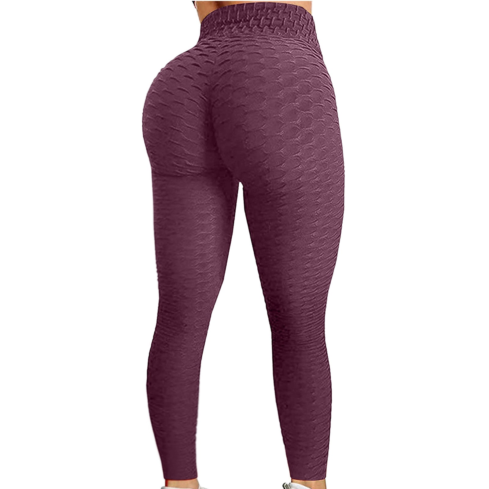 Women's Bubble Hip Lifting Yoga Pants – High-Waisted Flared Fitness Trousers