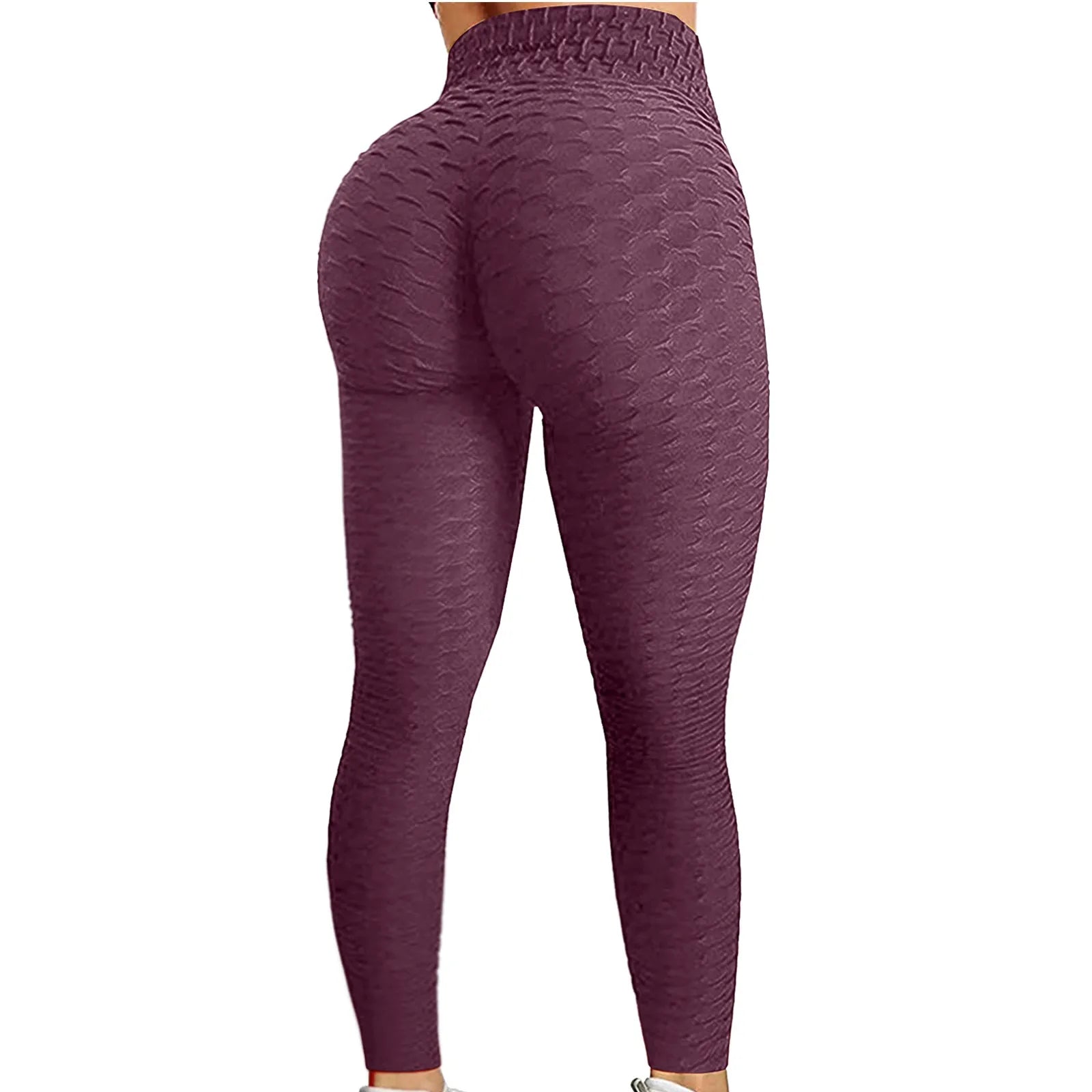 Women's Bubble Hip Lifting Yoga Pants – High-Waisted Flared Fitness Trousers