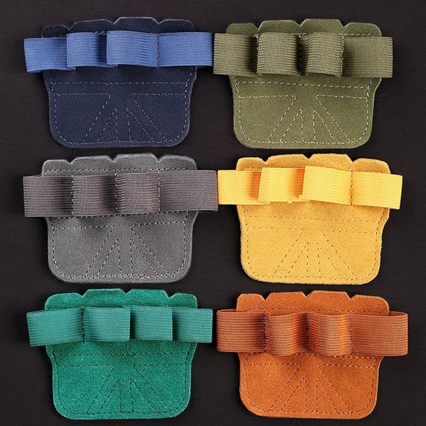 Cowhide Gym Grip Pads – Anti-Skid Lifting Gloves with Palm Protection