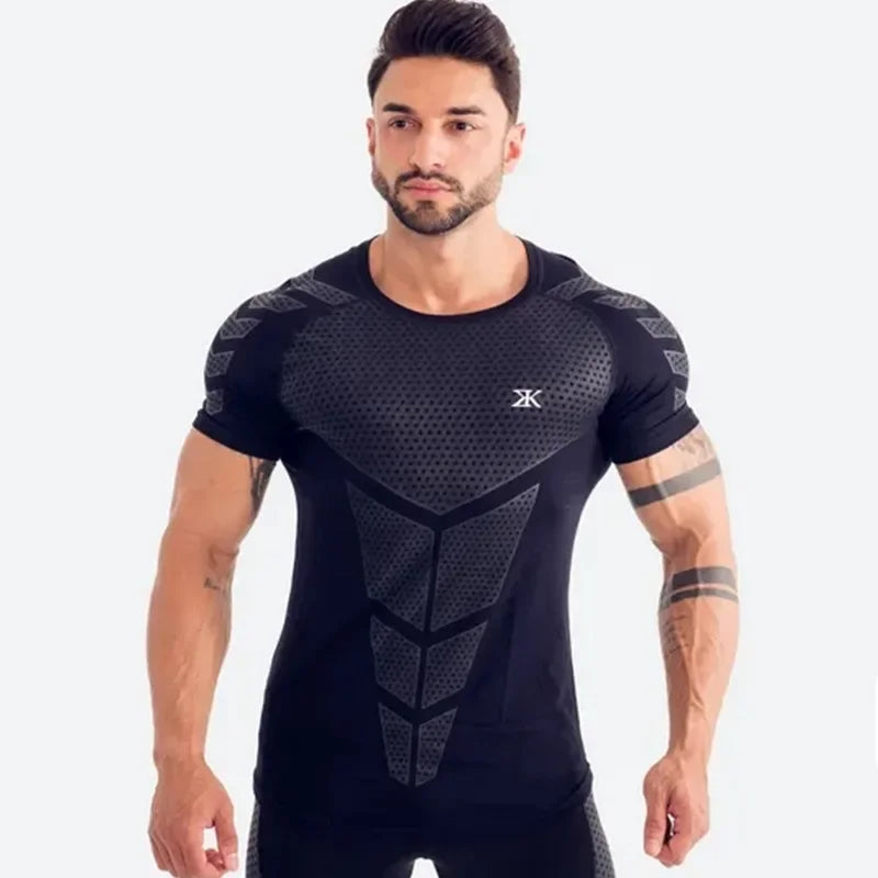 Men's Compression Running T-Shirt – Quick Dry Sports Top