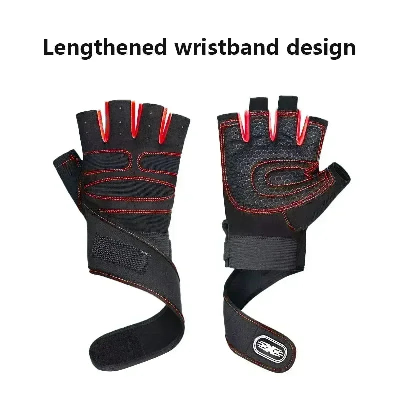 Shockproof Gym Gloves – Weightlifting & Fitness Gloves with Wrist Support