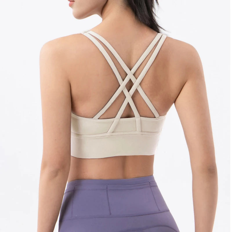 Women's Racerback Sports Bra – Breathable Nylon Fitness Top