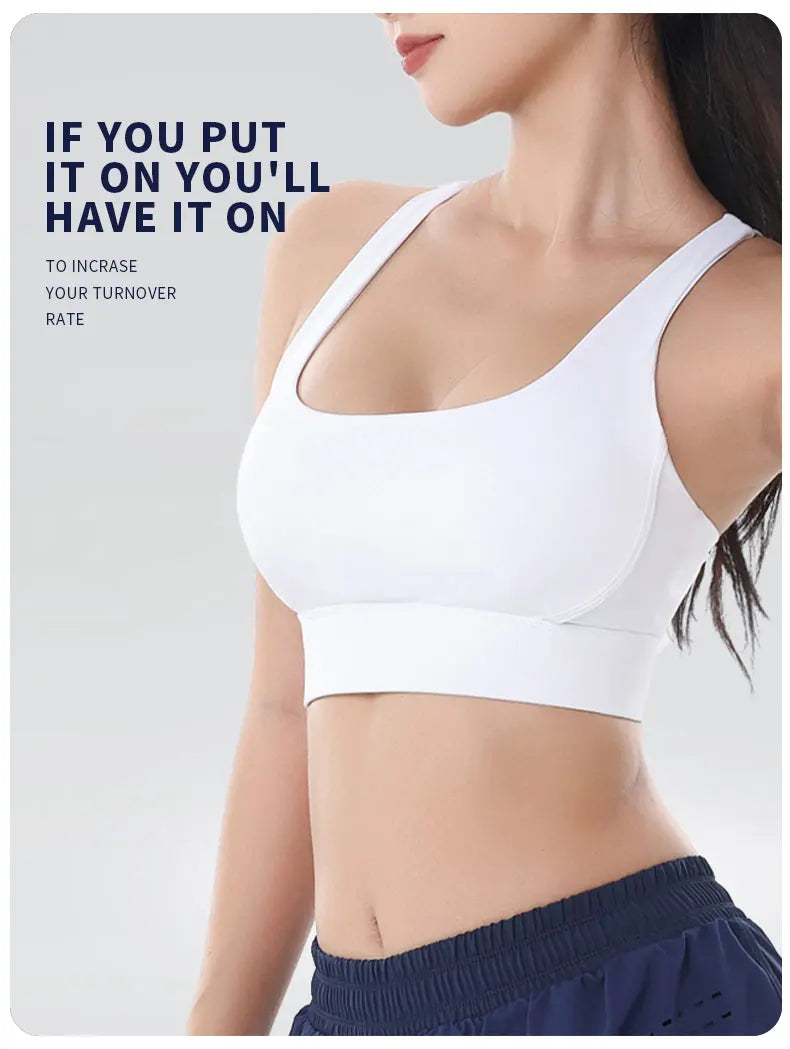 Women's Racerback Sports Bra – Breathable Nylon Fitness Top