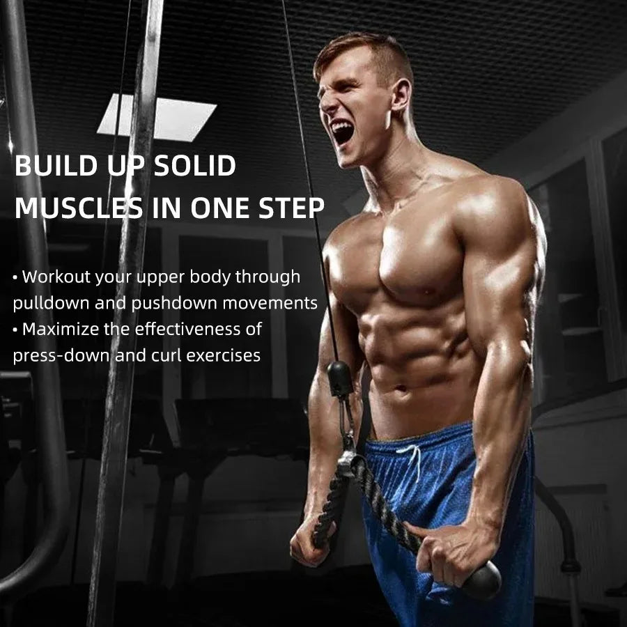 Tricep Push Pull Rope – Face Pull & Cable Handle for Upper Body Workouts