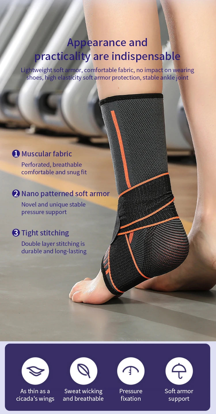 Pressurized Ankle Support Brace – 1PC Elastic Strap