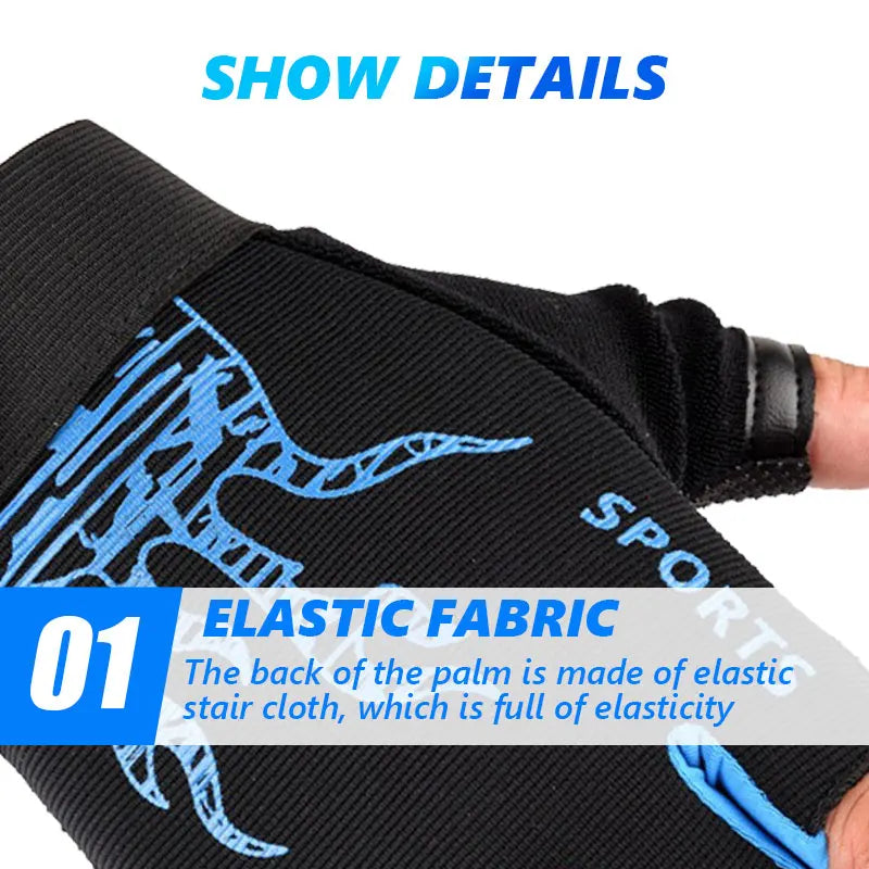 Heavyweight Training Gloves – Half Finger Non-Slip Gloves with Wrist Support