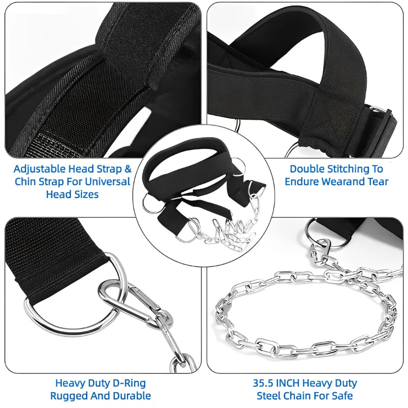 Neck Training Harness – Adjustable Head & Cervical Spine Strength Exercise Strap