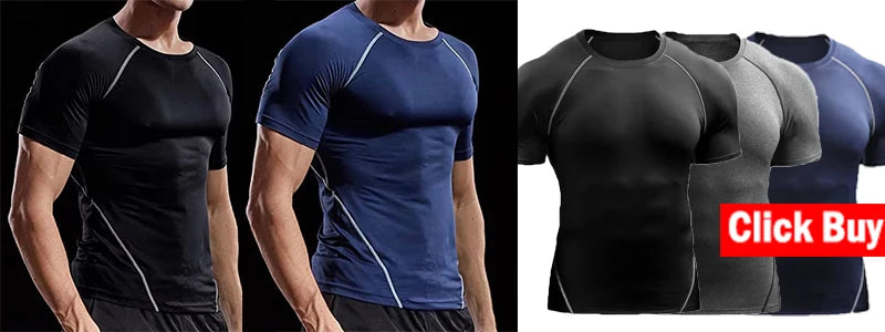Men’s Summer Compression Running T-Shirt – Athletic Gym Top