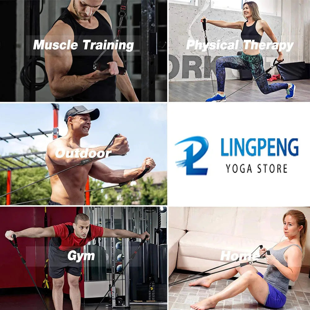 Resistance Bands Set – Tension Pull Ropes for Home Gym & Strength Training
