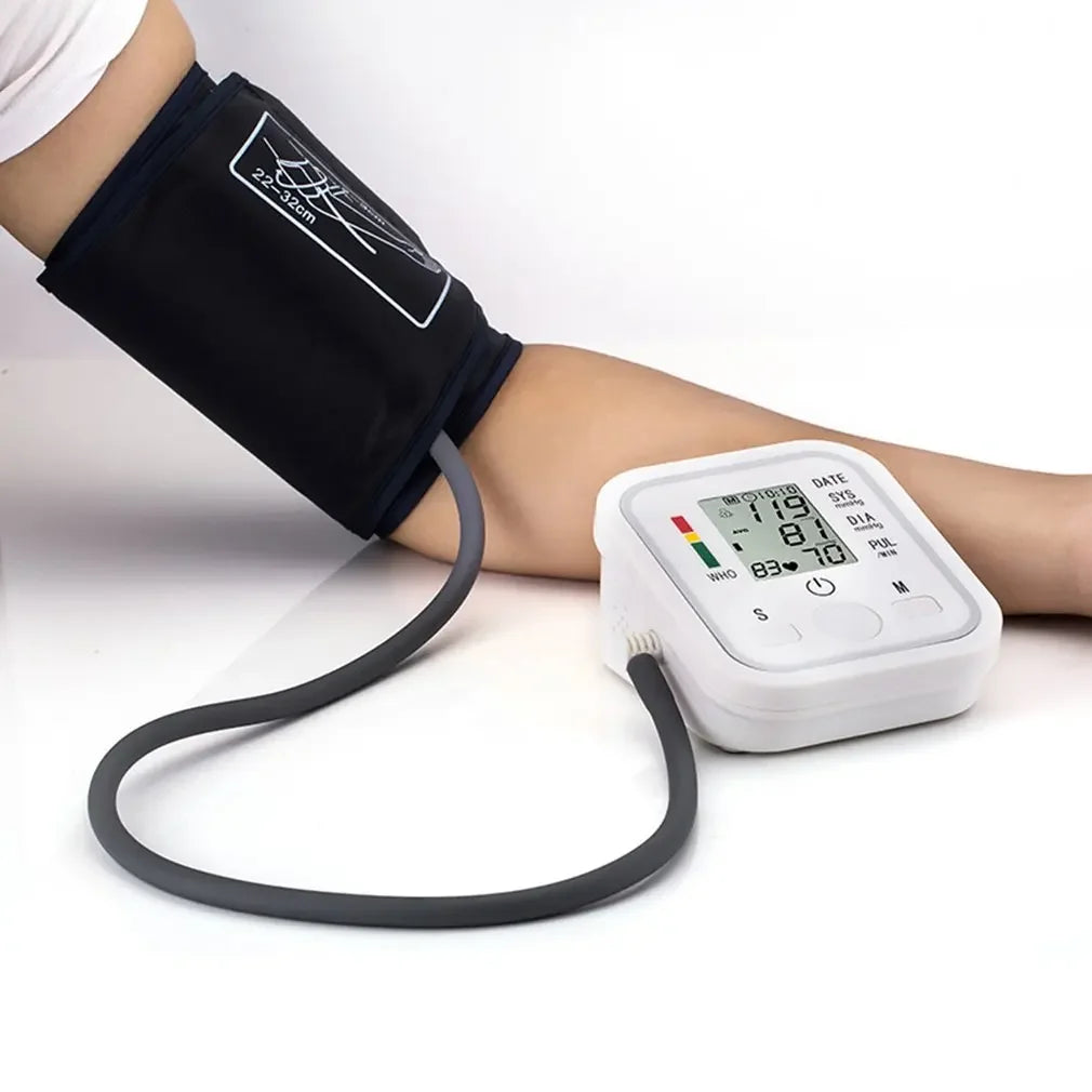 Digital Arm Blood Pressure Monitor – Portable Automatic Tonometer with Heart Rate Tracking